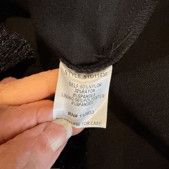 NWT Sugar + Lips Virgo Tassel Mini Dress Black Zip Back Adjustable Straps Medium - Picture 8 of 13